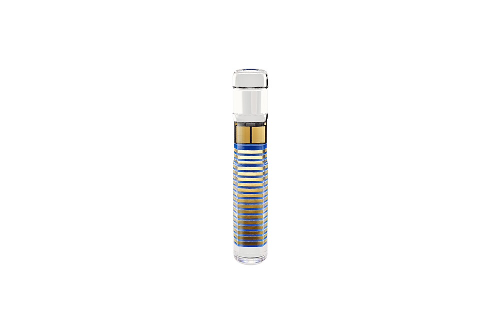 De Eversense-sensor op een glucosemonitoringsysteem.