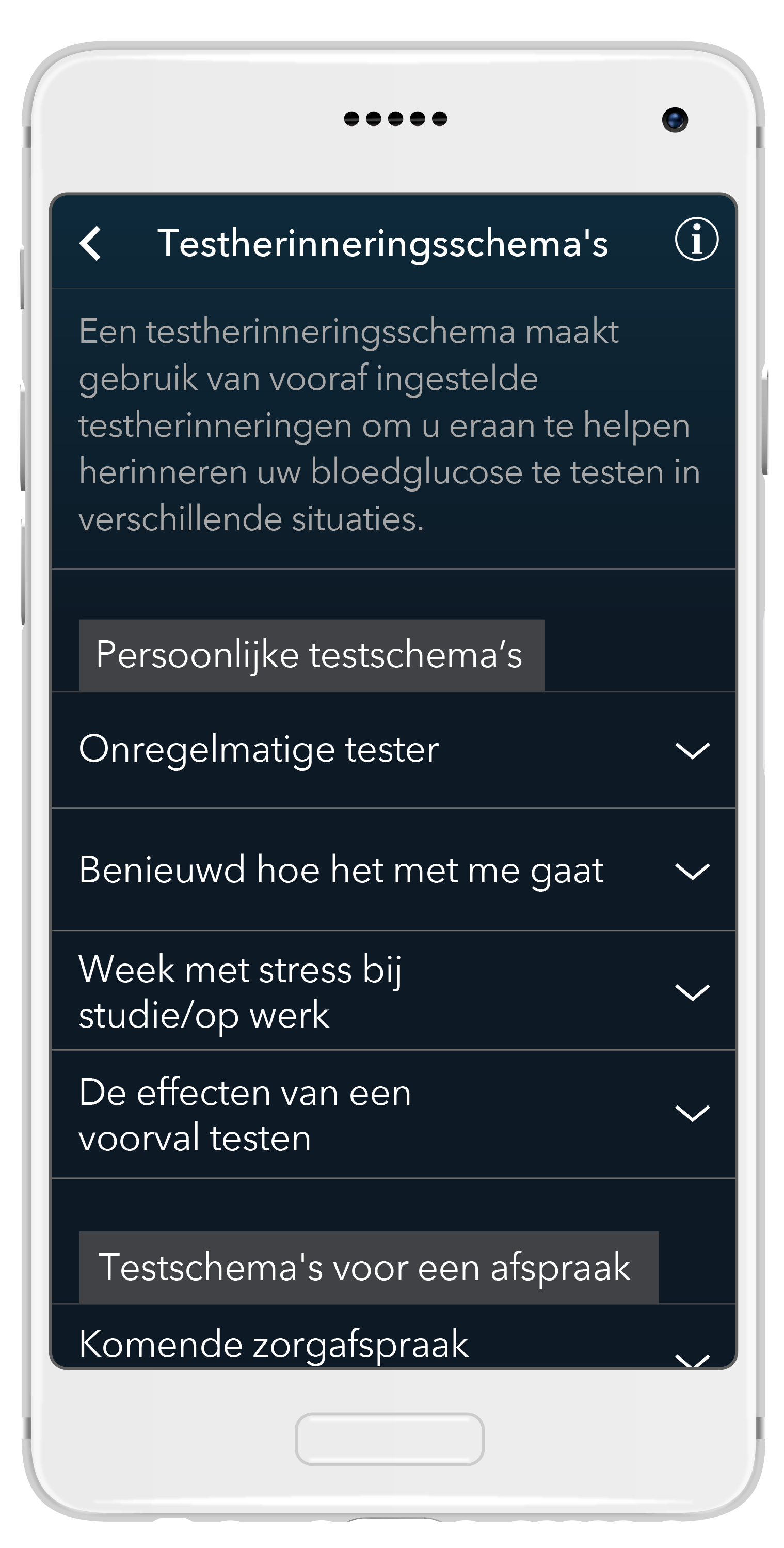 Meerdere planningsopties beschikbaar in de app